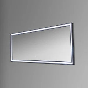 مرايا وأضواء LED للحمام ذات الإضاءة الخلفية المصممة